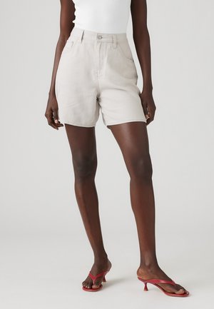 HIGH BAGGY - Jeansshorts - crystal gray linen