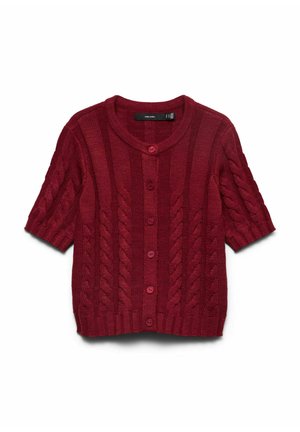 Vero Moda, CARDIGAN VMORIANE KNIT CARDIGAN - Gilet - biking red