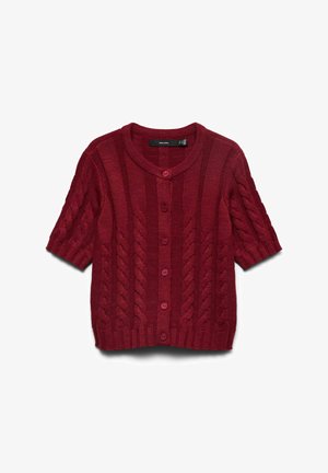 Vero Moda, CARDIGAN VMORIANE KNIT CARDIGAN - Cardigan - biking red