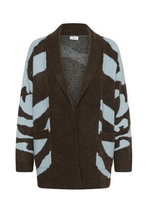 Saint Tropez, MALLIESZ OPEN CARDIGAN - Strickjacke - dark earth