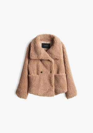 OPUS, RELAXED FIT DOUBLE BREASTED - Fleecejas - ginger bread