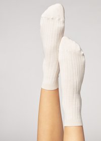 Calzedonia SHORT - Strømper - weiß/natural white