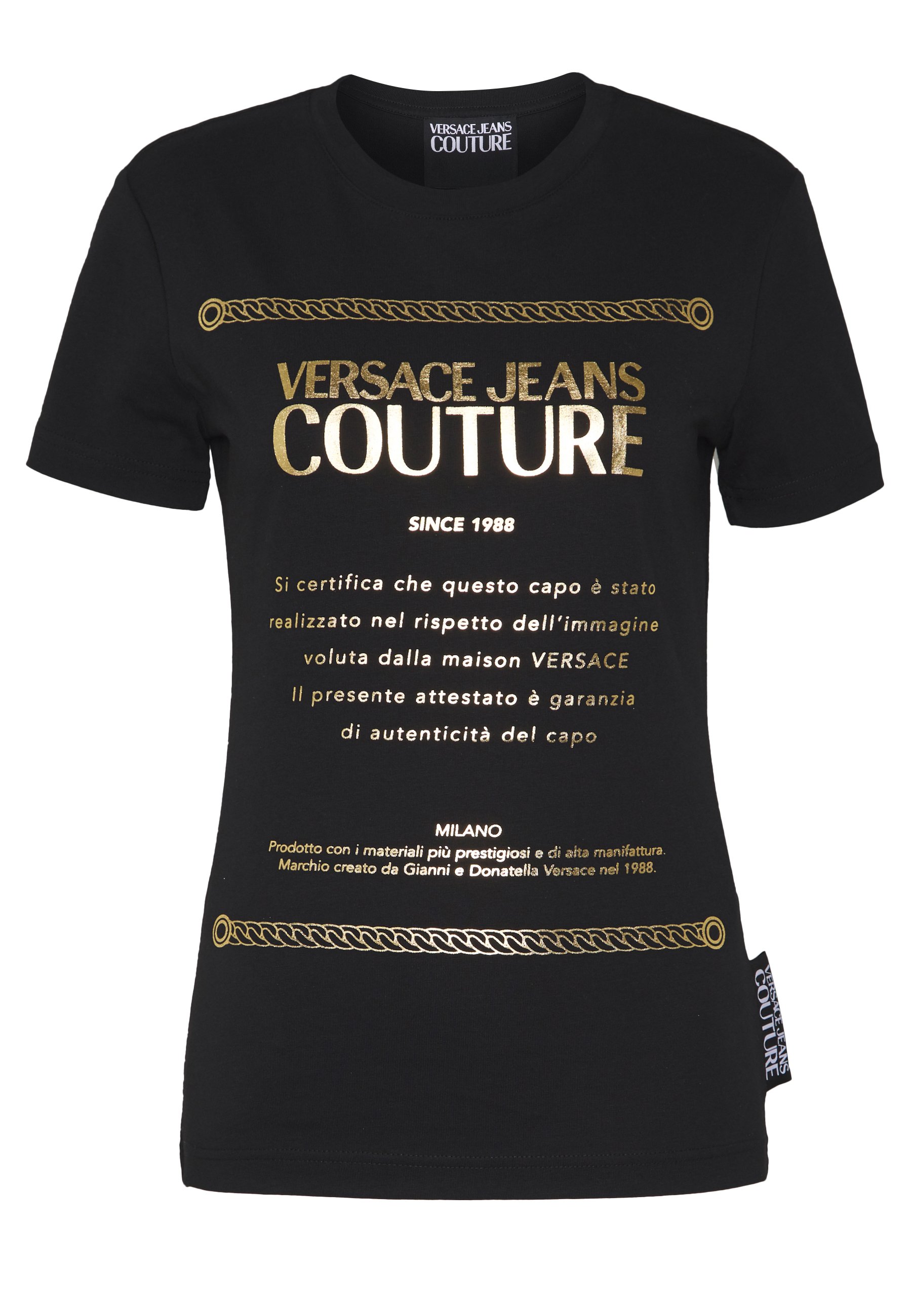 Versace Jeans Couture T shirts med print blackgold Versace Jeans Couture T-shirts med print - black/gold
