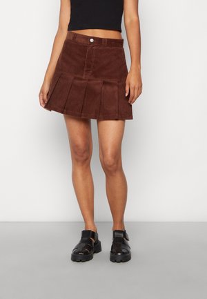 Falda plisada - brown
