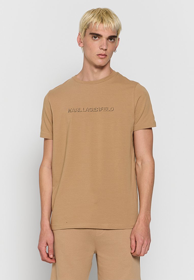 Karl Lagerfeld T-shirt print zandkleur