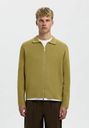 SLHMIKE LIGHT FULL ZIP  - Strickjacke - dried herb
