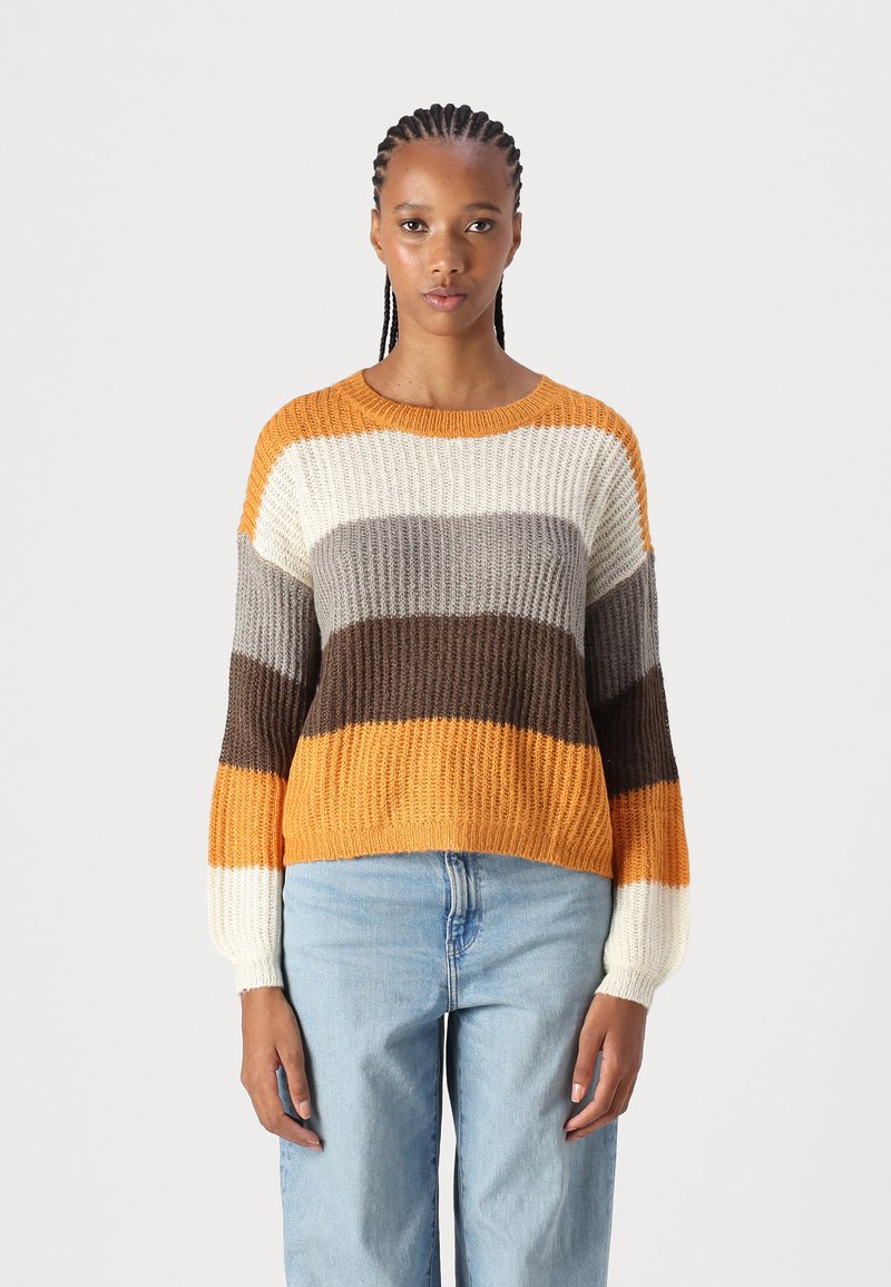 JDY JDYBADUT PULLOVER - Strickpullover - golden ochre