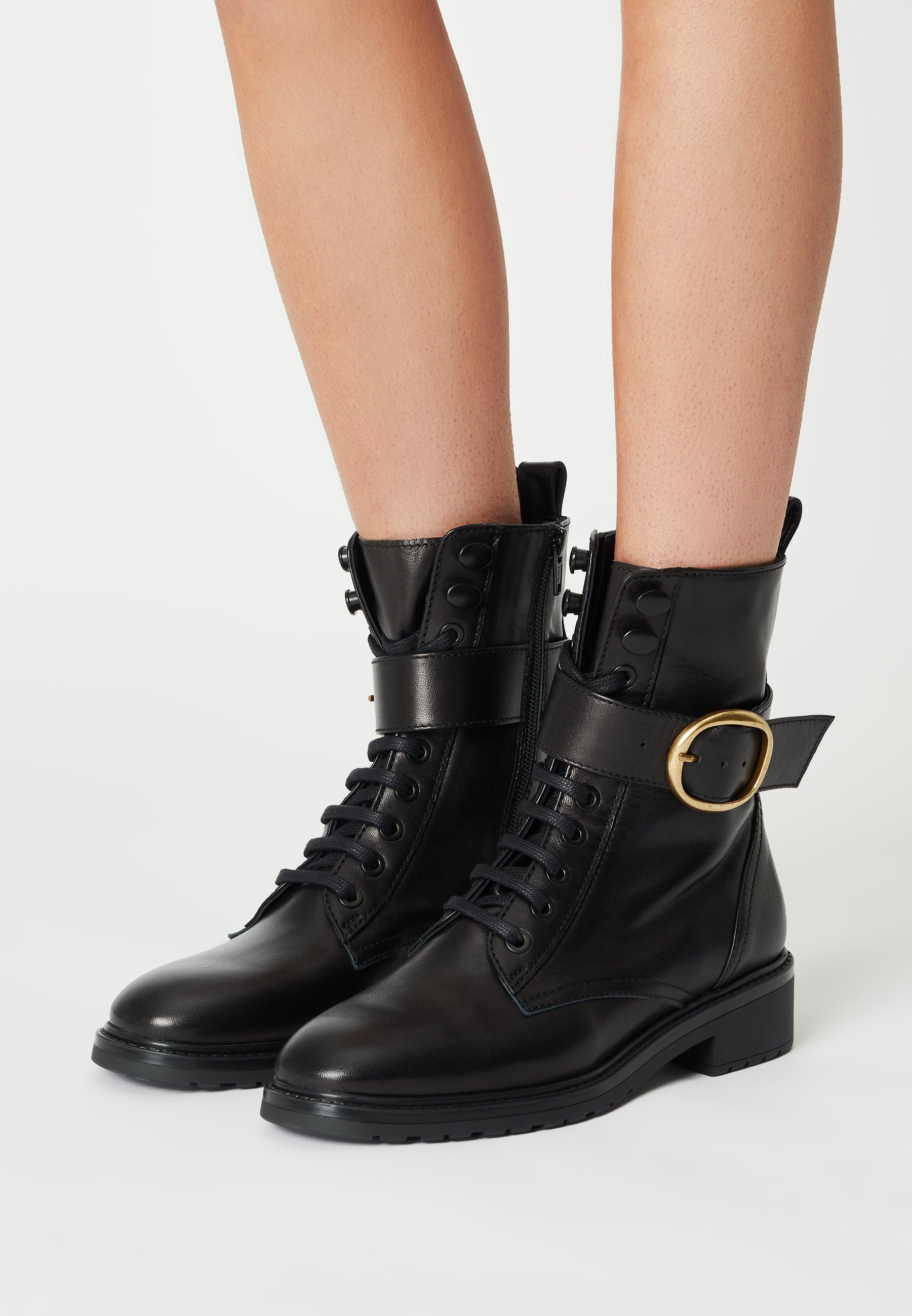 Unisa EDECAN - Botines con cordones - black/negro - Zalando.es