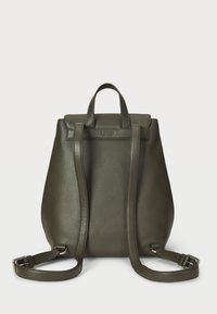 Lauren Ralph Lauren PEBBLED LEATHER MEDIUM CAMERYN BACKPACK - Laisvalaikio kuprinė - dark olive