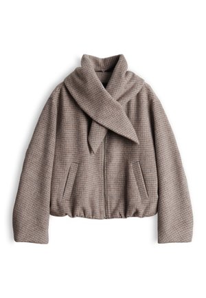 OPUS, RELAXED FIT CHECKED PATTERN - Summer jacket - affogato