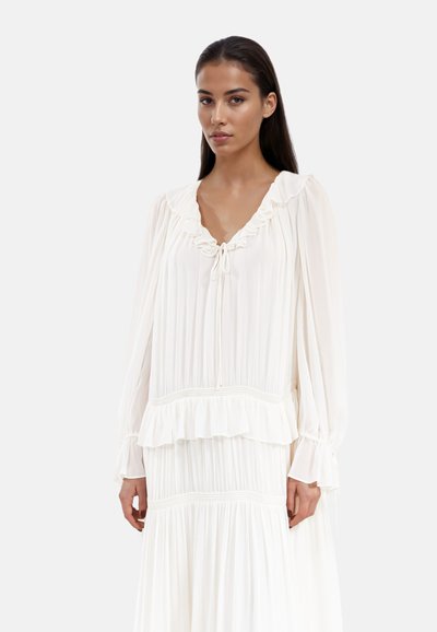 The Kooples Robe longue - ecru