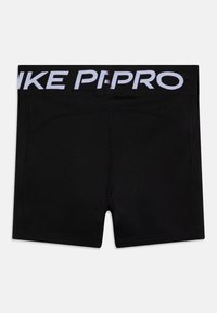 Mustat sportlikud šortid valge "NIKE PRO" elastse vööga. Sile tekstuur, kergelt keha arvestav disain ja tagasihoidlik stiil, mis sobib aktiivseteks kandmiseks.