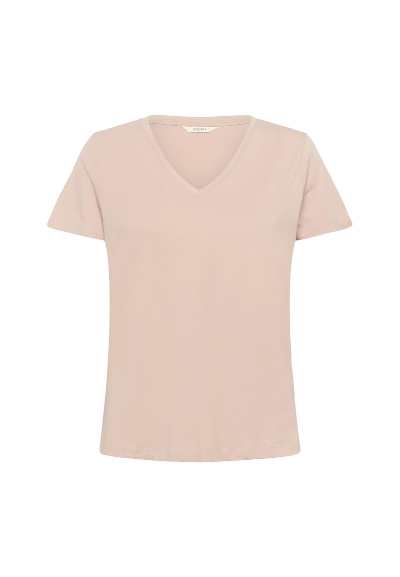 Cream T-shirt basic roze