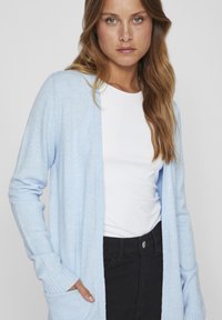 VILA VIRIL LONG CARDIGAN - Strickjacke - kentucky blue melange