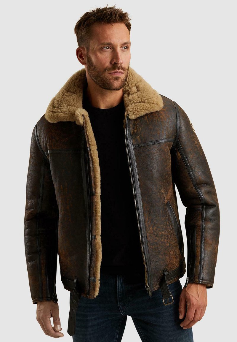 PME Legend CEPTOR - Usnjena jakna - d brown