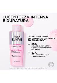 L'Oréal Paris ELVIVE GLYCOLIC GLOSS SHAMPOO CON ACIDO GLICOLICO PER CAPELLI SPENTI E POROSI, RIPARA LA FIBRA E DONA LUCENTEZZA, 200 ML - 3 PACK - Shampoo