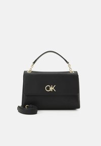 Calvin Klein - RE LOCK  CROSSBODY - Soma ar siksnu pāri ķermenim - black Miniatūras attēls 1