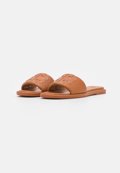 Tory Burch DOUBLE T SPORT SLIDE - Mulas - aged camello