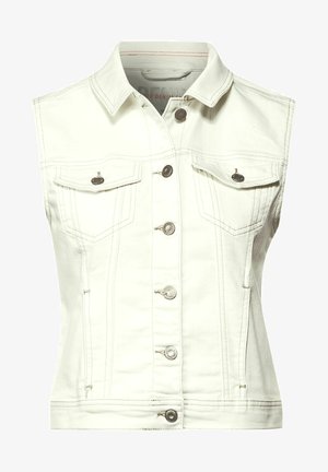 Waistcoat - ecru denim wash