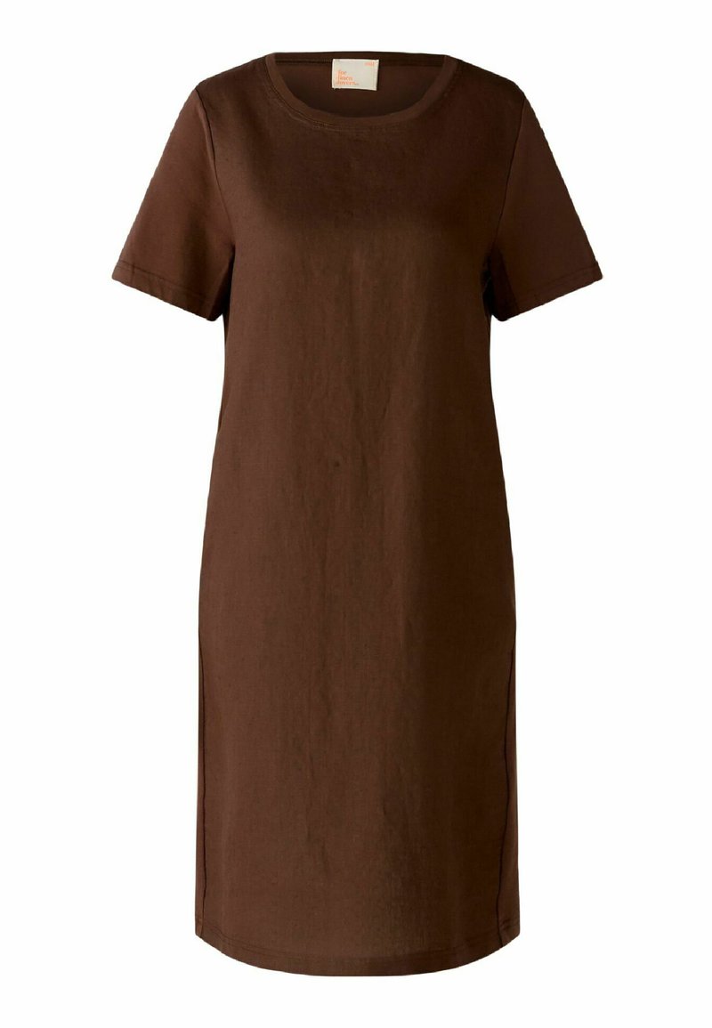 Oui Jersey dress chocolate fudge/brown Zalando.de