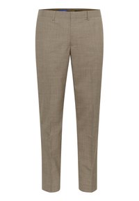 MALAS - WOOL BLEND SUIT PANTS - BELT STRAPS - STRAIGHT LEG
 - Nohavice - silver sage melange