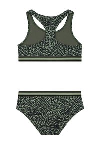 Shiwi CHARLIE RACERBACK SET - Bikini - forest green mixed animal