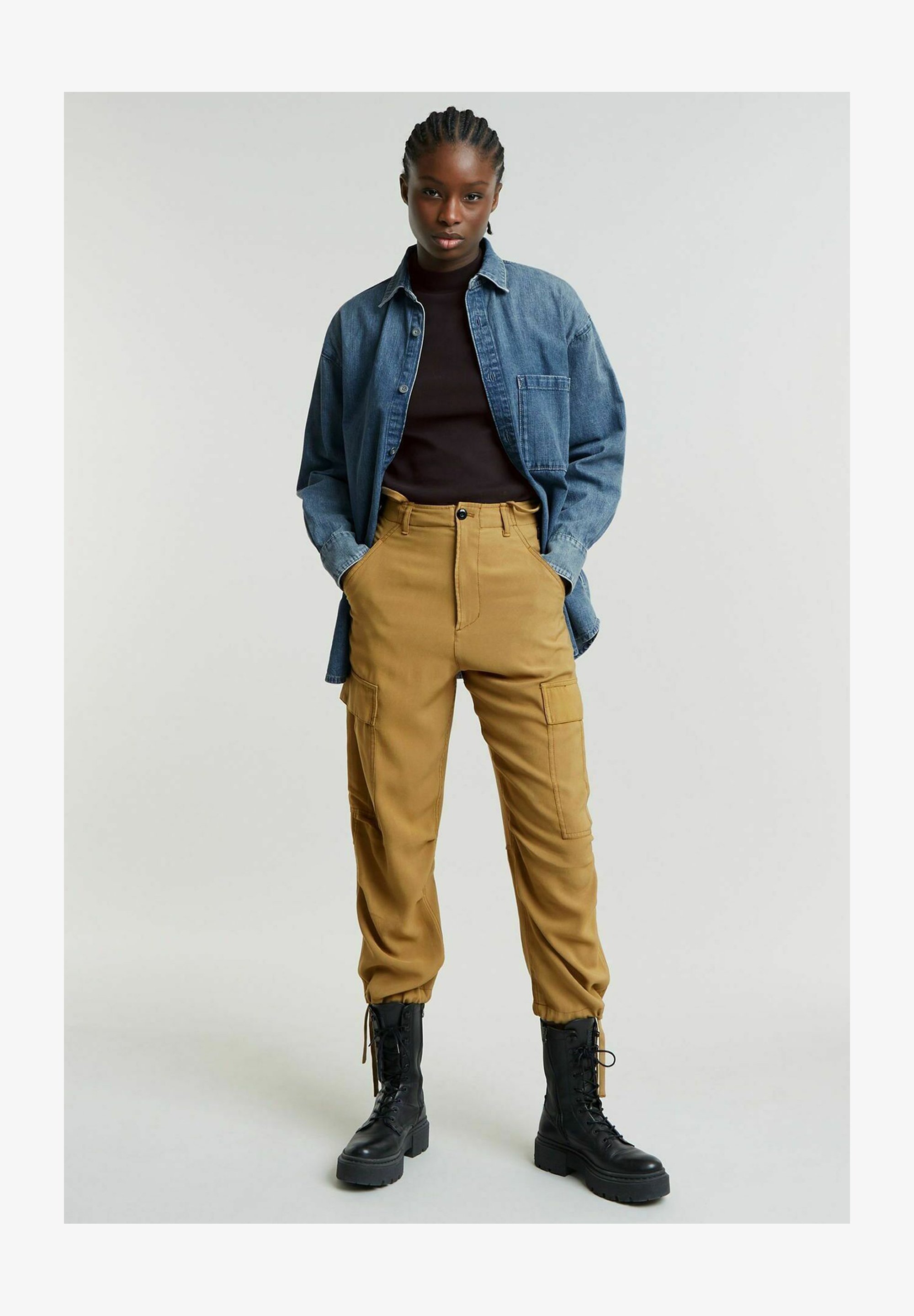 G-STAR Pantaloni Cargo Cropped Drawcord Per Donna - Modello Casual Con Coulisse