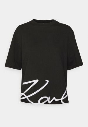 KARL LAGERFELD SIGNATURE - T-shirt print - black