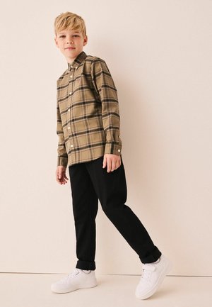 Next, LONG SLEEVE OXFORD - Shirt - chocolate brown check
