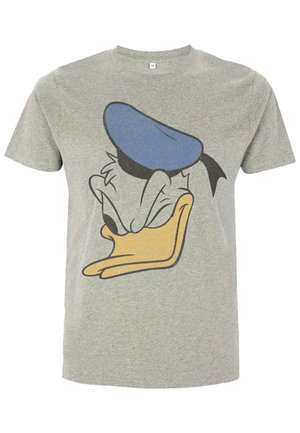 DISNEY CLASSIC MICKEY DONALD FACE UNISEX - Print T-shirt - melange grey