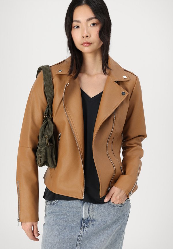 VICARA - Faux leather jacket - toasted coconut4