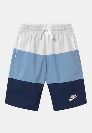 WOVEN BLOCK - Shortsit - white/psychic blue/midnight navy