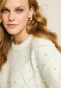 Next PEARL EMBELLISHED  - Džemper - ecru white