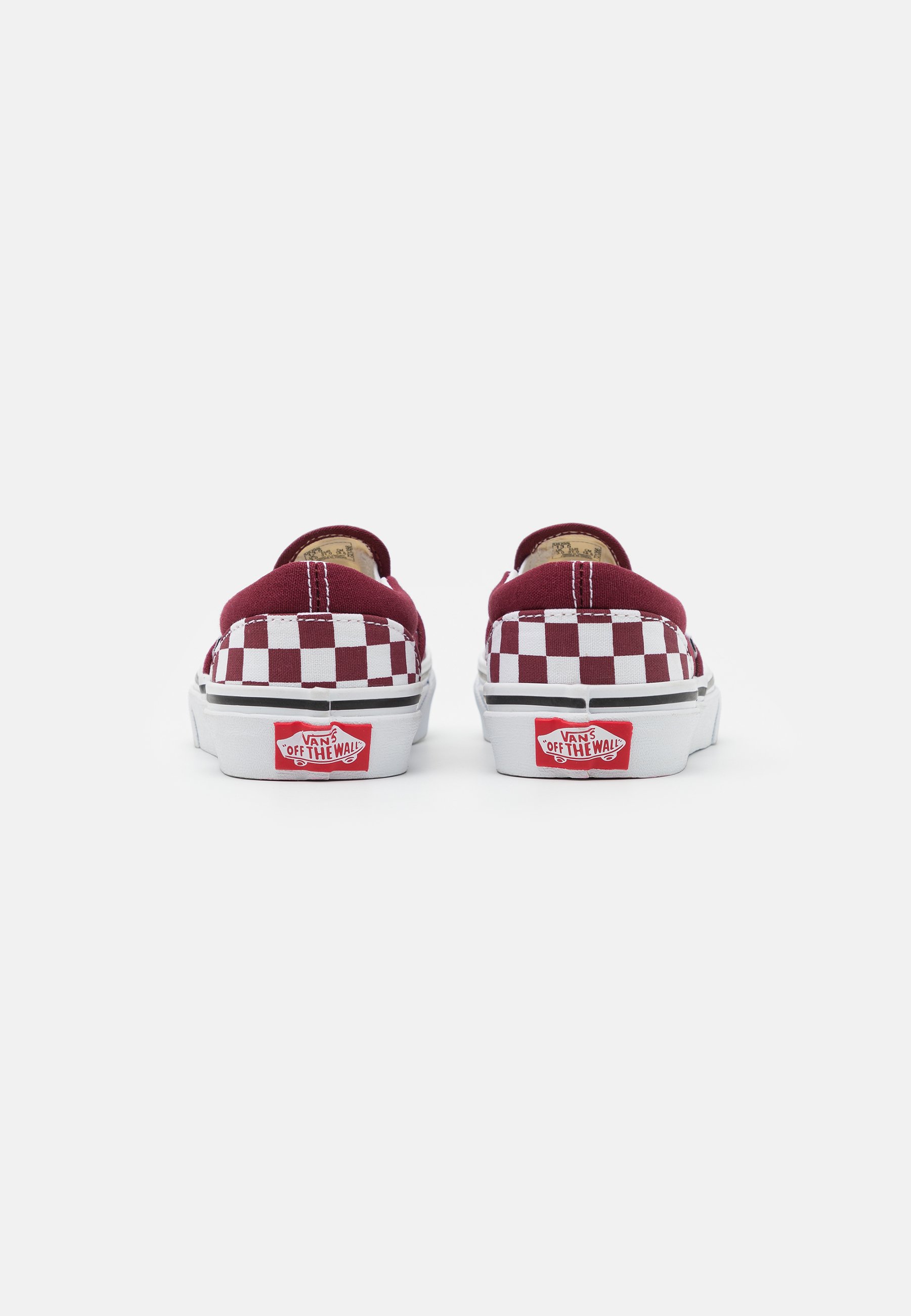 dark red slip on vans