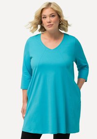 Ulla Popken V-NECK  - Langarmshirt - deep aqua
