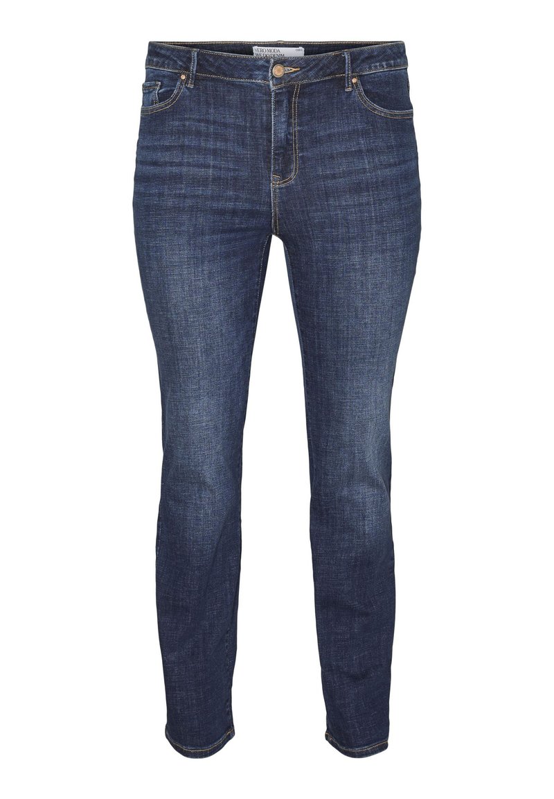 Vero Moda Curve Slim fit jeans donkerblauw denim