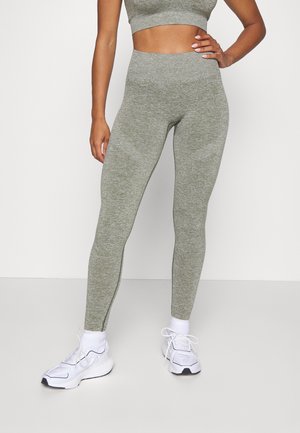 DAMEN SEAMLESS MELANGE LEGGINGS - Leggings - olive