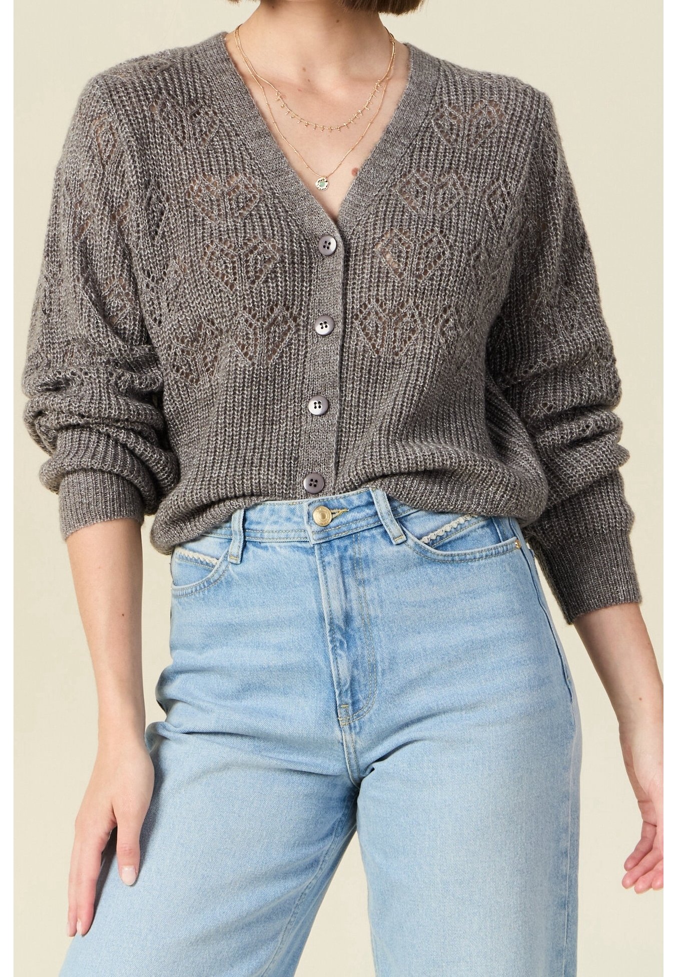 BONOBO Jeans Gilet light grey/gris clair (Seconde main