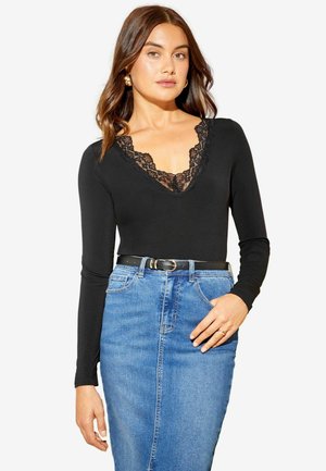 V NECK - Body - black