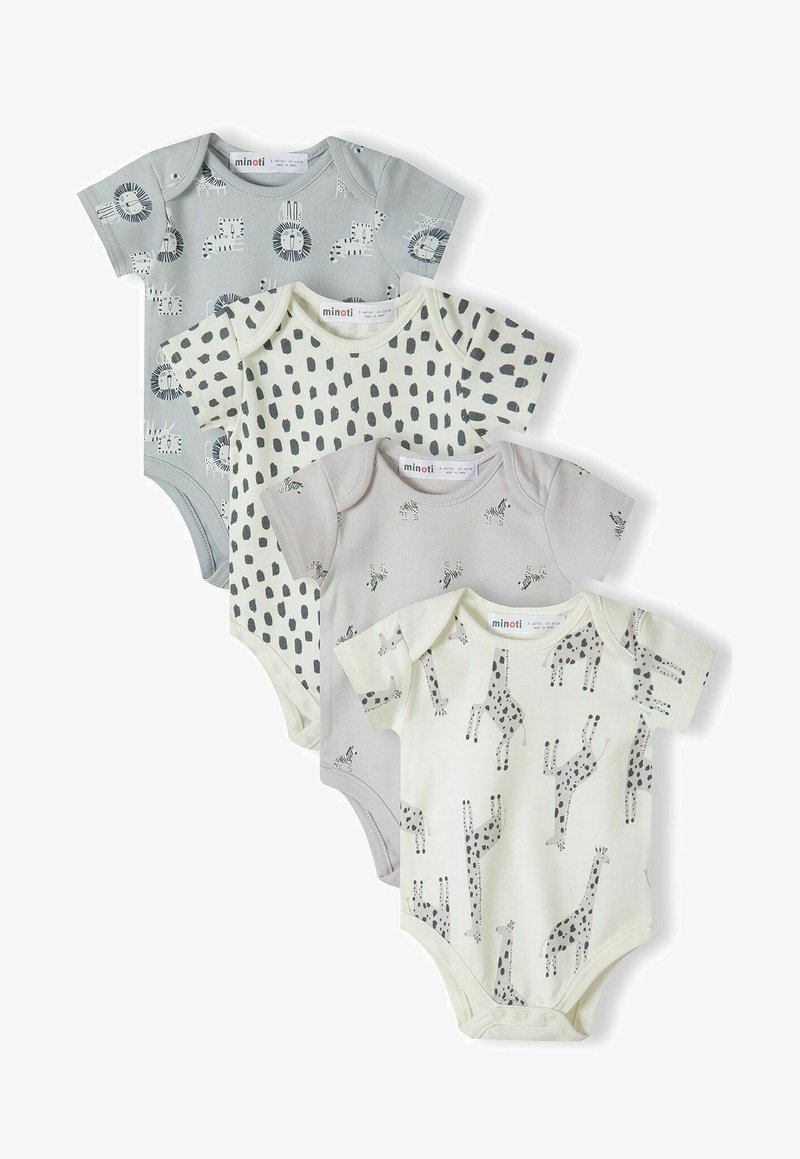 MINOTI BABY BODYSUITS 4 PACK - Bodi - stone cream grey