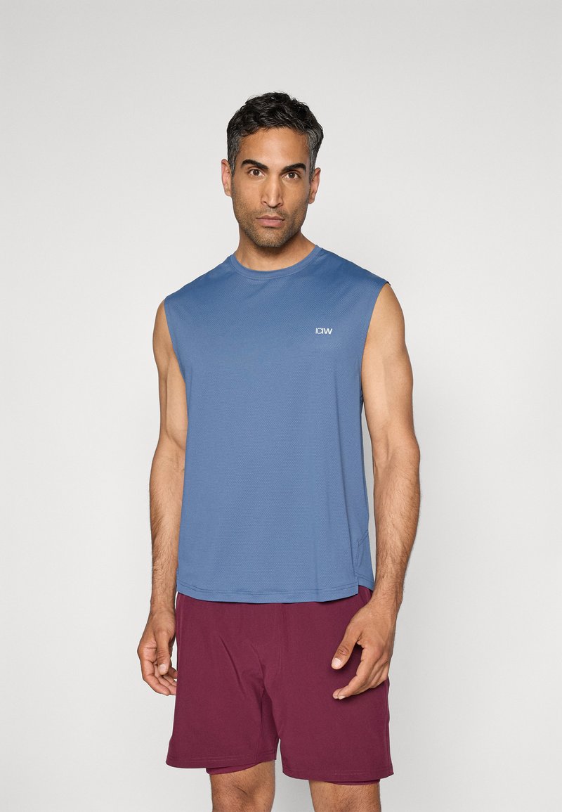ICANIWILL STRIDE SLEEVELESS - Basic póló - dusty twilight blue