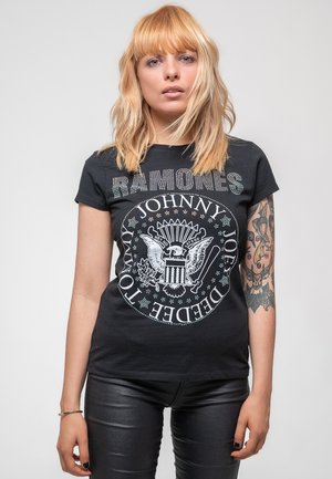 Paradiso Clothing RAMONES PRESIDENTIAL SEAL DIAMANTE SKINNY - Print T-shirt - black