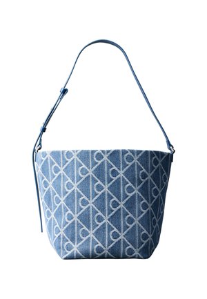 Calvin Klein EMBLEM BUCKET - Kézitáska - blue