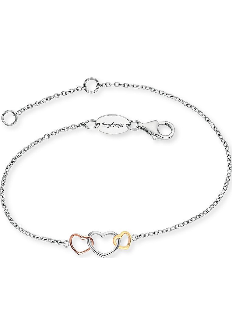 Engelsrufer ENGELSRUFER DAMEN-ARMBAND ARMBAND WITH LOVE 3 HEARTS 925ER SILBE - Armband - silberfarben
