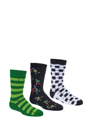 STOPPER 3ER PACK FUßBALL  - Socken - weiß/grün/schwarz