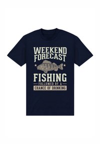 Henry Tiger DUKE SONS FISHING FORECAST - Camiseta estampada - navy blue