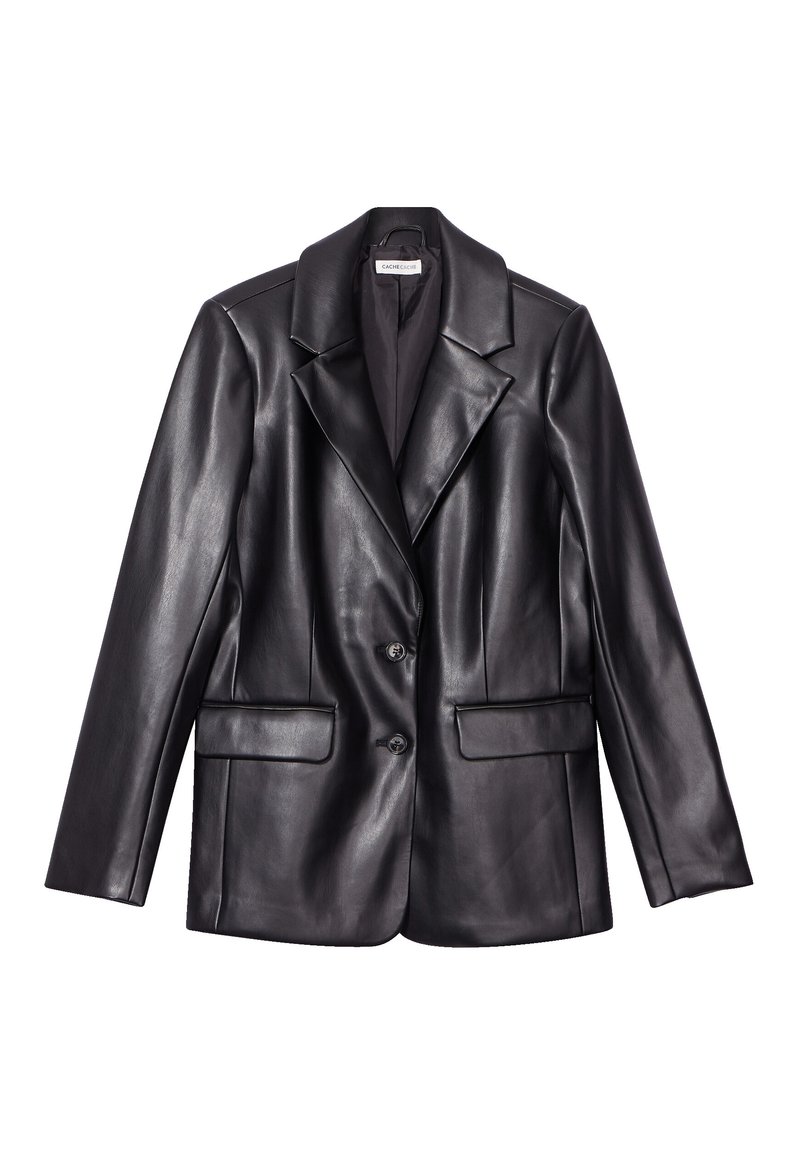 Cache Cache Faux leather jacket - noir/black - Zalando