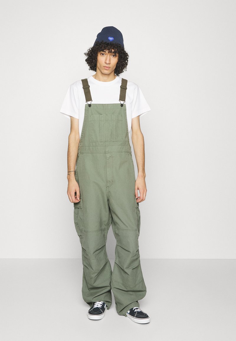 carhartt striped overalls men's