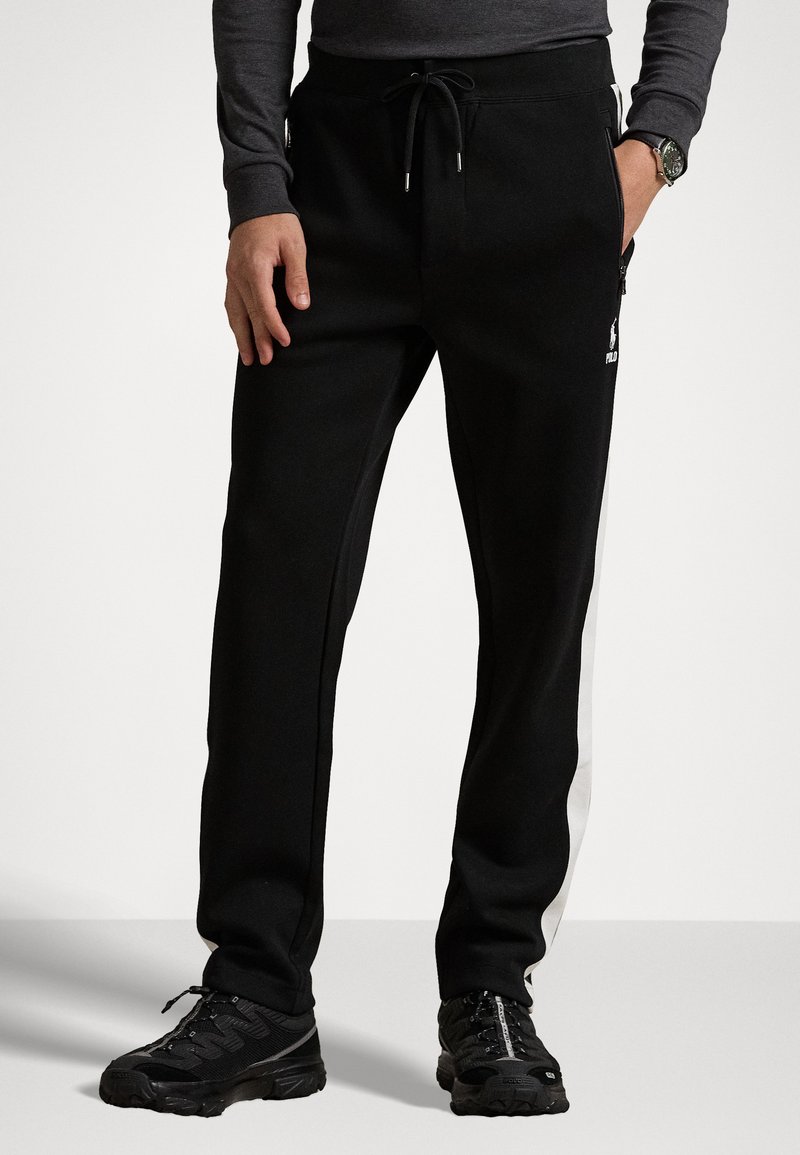 Polo Ralph Lauren - DOUBLE-KNIT TRACK PANT - Tracksuit bottoms - black multi, Enlarge
