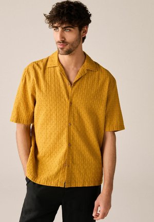 BRODERIE SHORT SLEEVE   REGULAR FIT - Overhemd - yellow